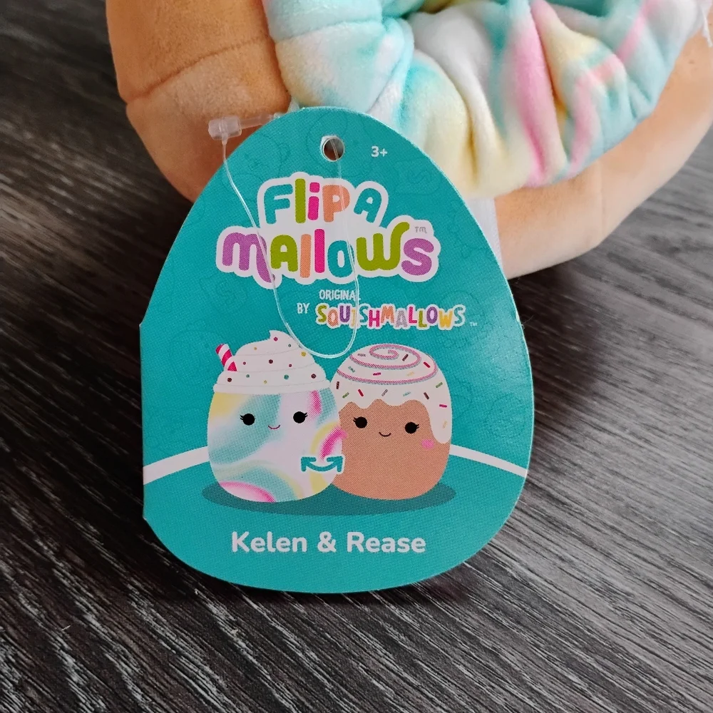 Squishmallows Flip-A-Mallow Plush Kelen Milkshake & Rease Cinnamon Roll - Picture 5 of 8